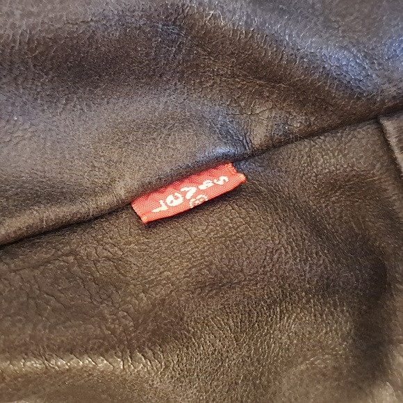 Levi Strauss Mens Jacket, Distressed Moto Style, Black (Faux Leather) L/XL - Picture 9 of 15